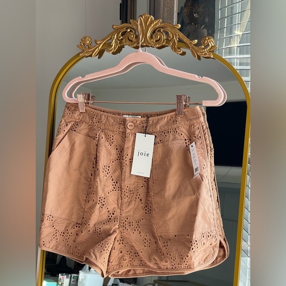 Joie Pants - NWT Joie 100% Cotton Lawren Eyelet Tan Shorts